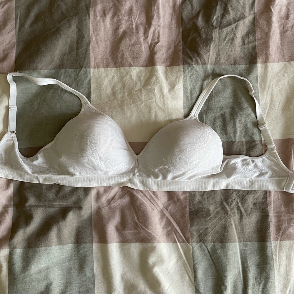 Hanes White Nursing Bra